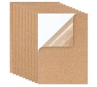 Wzone Cork Boards for Walls, 30×21×0.1cm | 10 Pack Small Corks Sheet, Cork Self Adhesive for Offices, Photo Wall and Message Board
