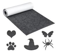 Wzone Sticky Back Felt, 1mm Thick Dark Gray Adhesive Fabric Roll for Gift Boxes, Picture Frames, Chairs, Sofas etc (12.2 x 78.74in)