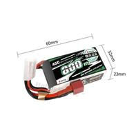 WZQOZSH For Gens ACE 350mAh 450mAh 800mAh 1000mAh 1300mAh 1650mAh 2S 3S 7.4V 11.1V 30C 45C Lipo Battery with T/XT60 Plug for FPV RC Drone(800mAh 3S 11.1V 45C)