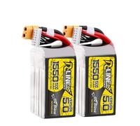 WZQOZSH For TATTU-R-LINE 5.0 22.2V 6S 1550mAh 150C for LiPo Battery With XT60 Plug For RC Helicopter Quadcopter FPV Racing Drone(2Pcs With XT60)