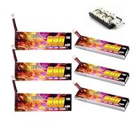 WZQOZSH For TREANTY 1S 4.35V HV for Lipo Battery3.8V 900mAh 70C/140C With Charger For Emax for Tinyhawk King Kong Ldarc for TINY7 FPV Drone PH2.0 Plug(4Pcs H4.35V)