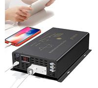 WZRELB 3000W Pure Sine Wave Power Inverter 48VDC to 120VAC 6000W Peak Dual AC Outlets 2× 2.4A USB Port &Hardwire Terminal Off-Grid Solar Converter RV Trucks (U5-300048)