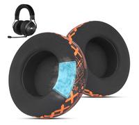 Wzsipod Premium Replacement Ear Pads for Corsair Virtuoso - Cool Gel and Comfort Fabric for Virtuoso RGB Wireless/SE/XT - Superior Comfort and Quality (Black Orange)