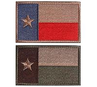 WZT 2 Pcs Texas State Flag Patch Morale - Tactical Patch