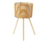 WZTHLF Flower Plant Pots Indoor,Rattans Indoor Plant Stand Handwoven Flowerpots Stool with Legs Floor Planter Basket Rack Plant Shelf for Garden Outdoor(Large horizontal str)