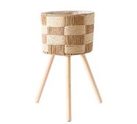 WZTHLF Flower Plant Pots Indoor,Rattans Indoor Plant Stand Handwoven Flowerpots Stool with Legs Floor Planter Basket Rack Plant Shelf for Garden Outdoor(Chuanhua medium size)