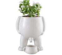 WZTHLF Flower Plant Pots Indoor, Unique Design Peeing Planter Pots, White, 19*12*9.5Cm, Indoor