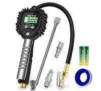 WZTO Digital Tyre Pressure Gauge 255 PSI High Precision 4 Settings Tyre Pressure Gauge With Backlit LCD Screen For All Vehicles Truck Motorcycle Black