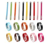 Wzttdm 20 Pcs Plain Leather Bracelet Blanks, PU Cuff Wristbands, Adjustable Leather Cuff Bracelet for Men Women Cuff Wrist Crafts Making (10 Colors)