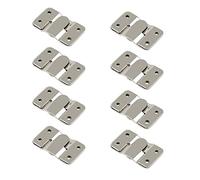 Wzttdm Stainless Steel 2.1*1.18in (54mm*30mm) 8 Pairs Flush Mount Bracket, Interlock Hanging Buckle, Z-Clip Photo Frame Hook for Art Gallery Wall Mount Hardware