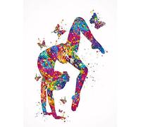 WZVZGZ 1000 Piece Jigsaw Puzzle Gymnastics Tumbling Butterfly School Supplies Challenge Puzzle Educational Game Puzzle for Animal Plant Wooden Puzzles Nature Floor Props Kid Gift Unzip Toy Difficult
