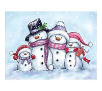 WZVZGZ Four Cute Little Snowmen-Wall Art Nostalgic Tin Sign-Thanksgiving Christmas Birthday Gift-Siding Bar Family Poster Sign-Retro Tin Wall Metal 6x8 inches
