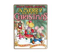 WZVZGZ Mary Engelbreit'S A Merry Little Christmas Vintage Tin Sign Metal Poster Art Funny Tin Sign for Bathroom Decor Gifts - Best Farmhouse Decor Gift for Women Men Friends - 8x12 Inch