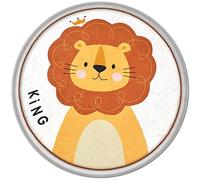 WZVZGZ Metal Round Tin Sign Little Lion Tin Sign Wall Art Plaque Advertising Bar Poster Tin Sign Plaque Suitable for Man Cave Bar Cafes Office Home Kitchen Country Cottage Restaurant 12x12 Inch