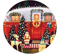 WZVZGZ Round Metal Tin Sign Rustic Wall Decor,A Very Happy Merry,All Animals,Suitable for Home and Kitchen Bar Cafe Garage Wall Decor Retro Vintage 12x12 Inch