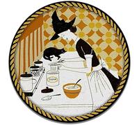 WZVZGZ Round Metal Tin Sign Rustic Wall Decor Baking and Black cat Because Murder is Wrong Art Poster Home Decor Wall Painting Suitable for Home and Kitchen Bar Cafe Garage 12x12 Inch