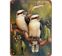 WZVZGZ Tin Poster Metal Sign There are Two Birds on The Branch Wall Decor Funny Decor for Home Outdoor Shop Farm Ranch Garage Pub Garden Kitchen Bar Room Garage 6" x 8"Vintage Rusty Inches