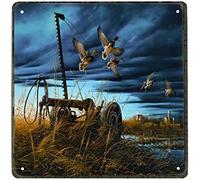 WZVZGZ Tin Sign Vintage Wall Poster Retro Metal Wildlife Paintings,Waterfowl Art Cafe Home Farm Supermarket Bar Pub Garage Hotel Diner Mall Garden Door Wall Decor Art 12x12 Inch