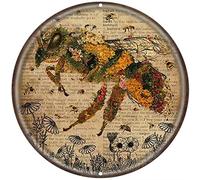 WZVZGZ Vintage Style Round Tin Sign in a World Where You Can Be Anything Be Kind Bee Poster Retro Metal Round Tin Signs Decor Wall Art Posters Gifts for Door Plaque Home Bars Clubs Cafes, 12x12 Inch