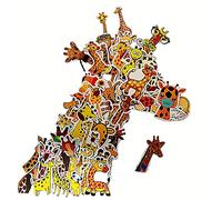 WZWXMY 50PCS Giraffe Stickers for Phone, Laptop, Water Bottle, Skateboard, Brown Cartoon Animal Stickers
