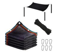 WZWZEN Black Rectangle Shade Sail, Sun Shade Cloth Mesh Tarp With Grommets, Shading Antifreezing Greenhouse Shade Netting, For Plant Cover, Greenhouse, Patio, Tomatoes(0.5x1.0m/1.64x3.28ft)