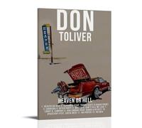 WZXGYM Don Toliver Heaven Or Hell Decorative Poster Waterproof Oil Painting Cloth Modern Art Home Furnishings Bedrooms Offices Walls Excellent Gift Items 12x18inch(30x45cm) Frame-style