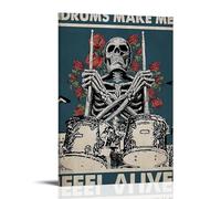 WZXGYM Music Makes Me Feel AliveDecorative Poster Waterproof Oil Painting Cloth Modern Art Home Furnishings Bedrooms Offices Walls Excellent Gift Items16x24inch(40x60cm) Frame-style