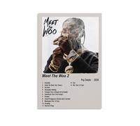 WZXGYM Pop Smoke Meet The Woo 2Decorative Poster Waterproof Oil Painting Cloth Modern Art Home Furnishings Bedrooms Offices Walls Excellent Gift Items08x12inch(20x30cm) Unframe-style
