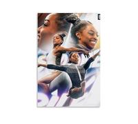 WZXGYM Simone Biles Decorative Poster Waterproof Oil Painting Cloth Modern Art Home Furnishings Bedrooms Offices Walls Excellent Gift Items 16x24inch(40x60cm) Unframe-style