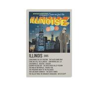 WZXGYM Sufjan Stevens Illinois Decorative Poster Waterproof Oil Painting Cloth Modern Art Home Furnishings Bedrooms Offices Walls Excellent Gift Items 16x24inch(40x60cm) Unframe-style