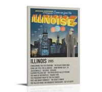 WZXGYM Sufjan Stevens Illinois Decorative Poster Waterproof Oil Painting Cloth Modern Art Home Furnishings Bedrooms Offices Walls Excellent Gift Items 08x12inch(20x30cm) Frame-style