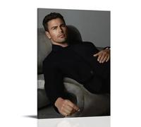 WZXGYM Theo James Decorative Poster Waterproof Oil Painting Cloth Modern Art Home Furnishings Bedrooms Offices Walls Excellent Gift Items 20x30inch(50x75cm) Frame-style