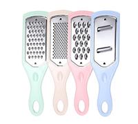 Wzxhew # Stainless Steel Peeler Creative Kitchen Home Grater Slicer Plastic Manual Grater Scraper (Pink, One Size)