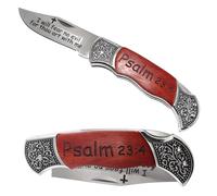 WZXHLJ Personalized Catholic Christian Gifts Bible Verse Utility Tool,Scripture Baptism Religious Confirmation Gift for Men/Women (Psalm 23:4)