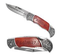 WZXHLJ Personalized Catholic Christian Gifts Bible Verse Utility Tool,Scripture Baptism Religious Confirmation Gift for Men/Women (Psalm 27:1)