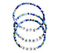 WZXHYS Kamala Harris 2024 Bracelets President Vote Campaign Merch Kamala Harris Merchandise Bracelet for Women Men, 6in, Resin, coral