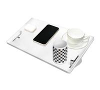 Wzxksoac 1 Bedside Shelf, Suitable for Bed, Dormitory, School, Home Storage Tray Storage Box, Bedside Table,Storage and Finishing White