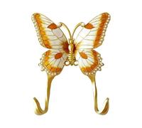 Wzxksoac 1 Pack Decorative Wall Hook, Vintage Butterfly Shaped Metal Wall Hook for Hanging Coats Clothes Keys Hats Towels