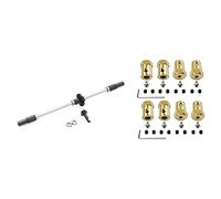 Wzxksoac 1 Set 5Mm To 12Mm Brass Combiner Wheel HUB Hex Adapter & 1 Pcs Gear Bridge Axle Gear Steering Cup Kit