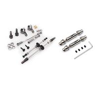 Wzxksoac 1 set RC Car Spare Parts Metal Front Rear Drive Shaft & 1 set metal Front Rear Axle Steering Pull Rod Servo Pull Rod