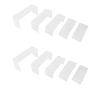 Wzxksoac 10 Pack Clear Acrylic Display Risers, 5 Sizes Acrylic Jewelry Display Riser Shelf Showcase Fixtures for Cake, Display