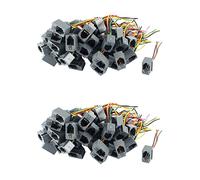 Wzxksoac 100 Pcs 616E 4P4C RJ9 Female Telephone Connector Adapter W 4 Wires 8cm