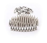 Wzxksoac 100 PCS DIY nails/rivets ball PUNK clothing customization Silver 7x15mm