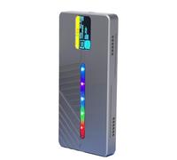 Wzxksoac 10Gbps RGB SSD M2 NVME NGFF Enclosure with Display Screen M/B+M Key M.2 External HD Case 4TB Type C Ard Drive Enclosure