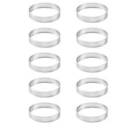 Wzxksoac 10pcs 20cm Round Stainless Steel Cake Hole Molds Mousse Cake Tart Ring Pizza Dessert DIY Decor Mould Kitchen Baking Tool