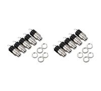 Wzxksoac 10PCS 3.5mm Stereo Jack Panel Mount Connector