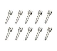 Wzxksoac 10PCS 6.35MM Solder Free Plugs Kit DIY Guitar Pedal Board Electric Guitar Accessories