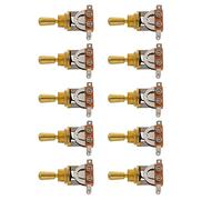 Wzxksoac 10X Gold Electric Guitar 3 Way Toggle Switch Pickup Selector Switch with Brass Tip Knob