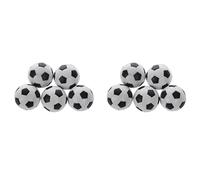 Wzxksoac 10X Plastic 32mm Soccer Indoor Table Football Ball Replace Black+White