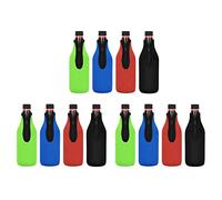 Wzxksoac 12 Pack Beer Bottle Insulator Sleeve Keep Drink Cold,Zip-Up Bottle Jackets,Beer Bottle Cooler Sleeves,Neoprene Cover